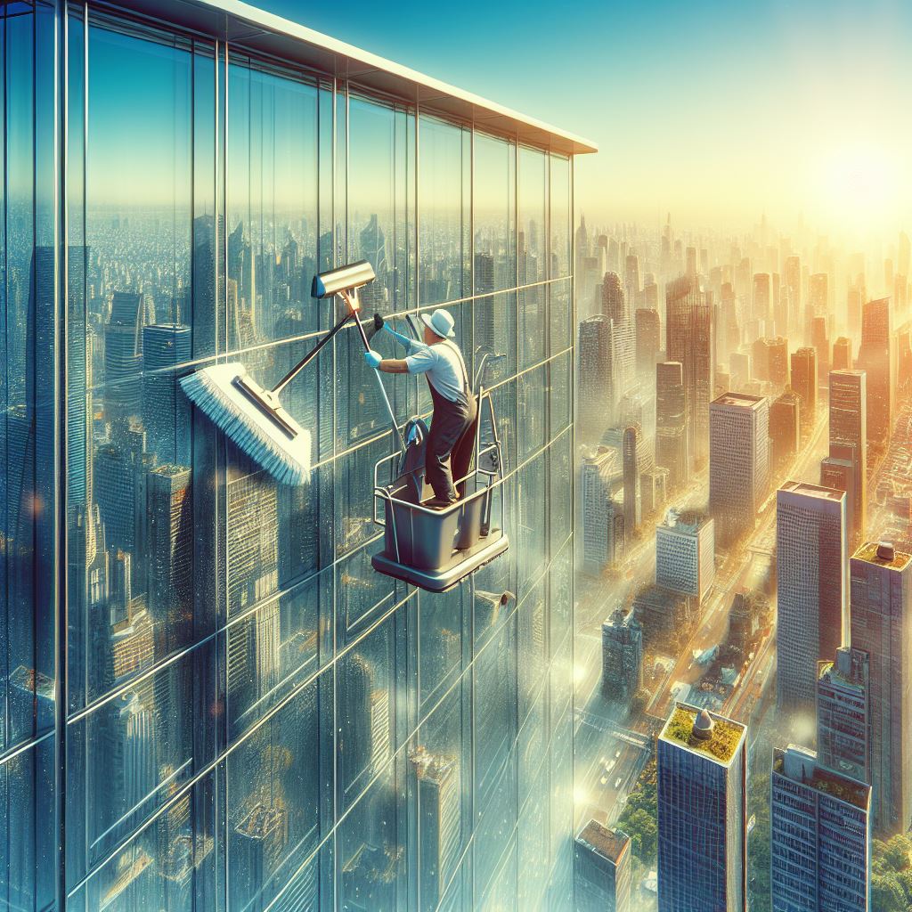 เช็ดกระจกตึกสูง: เทคนิคและการดำเนินการที่ปลอดภัย